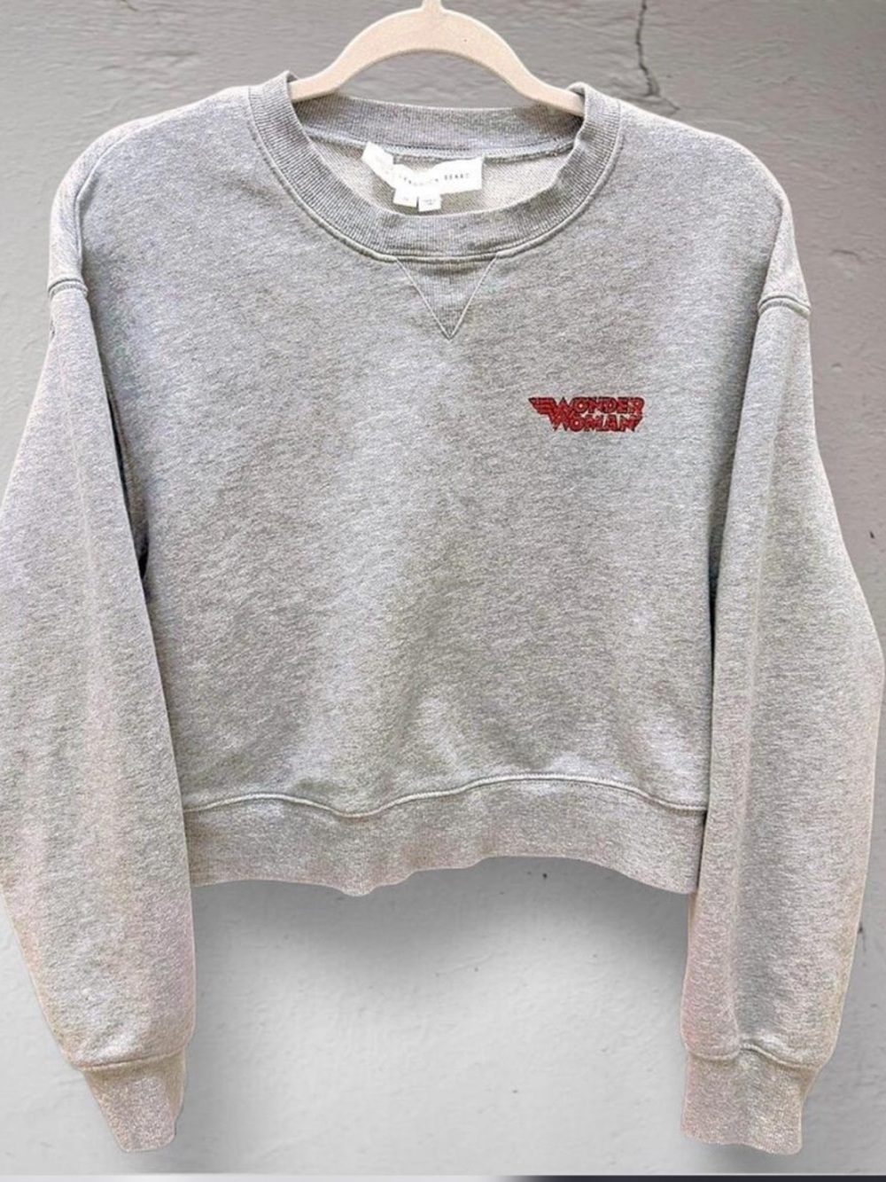 Veronica Beard Heather Gray Wonder Women Crewneck Sweatshirt Limited Edition